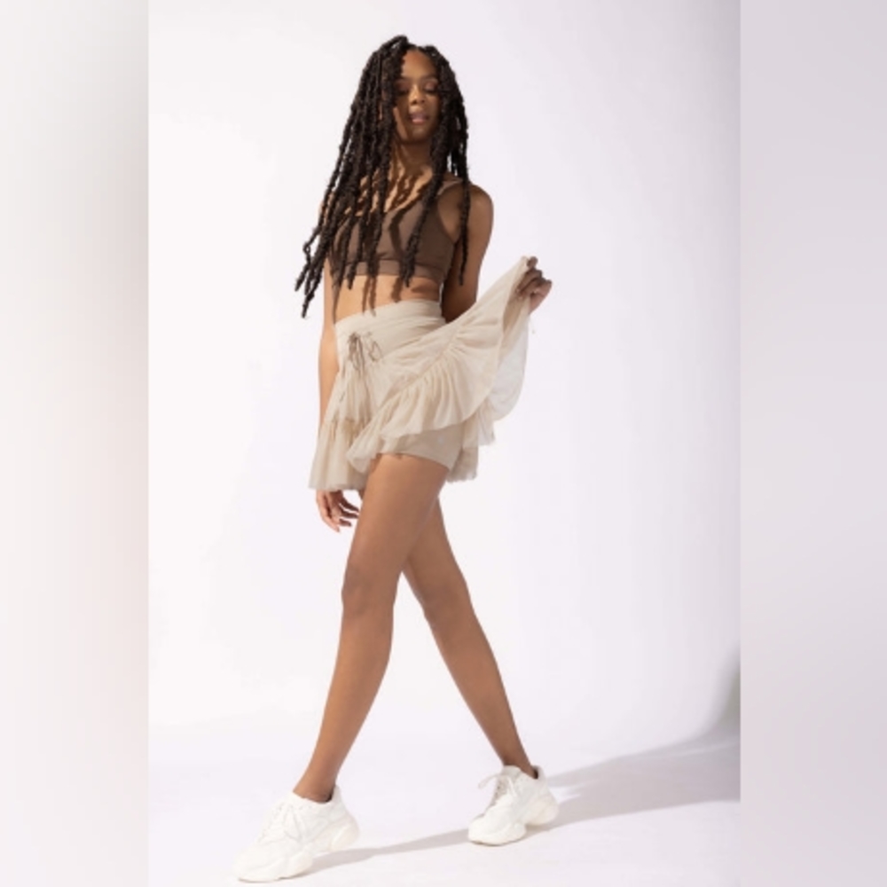 Skort with Pockets- Café au Lait